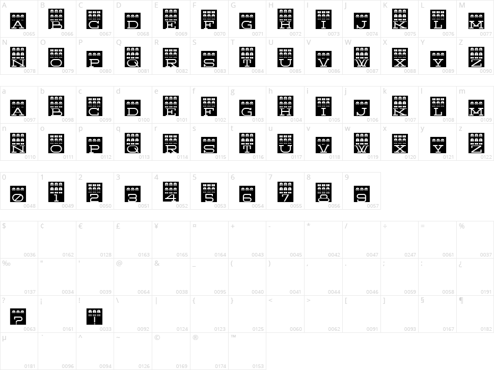 City Never Sleeps Character Map