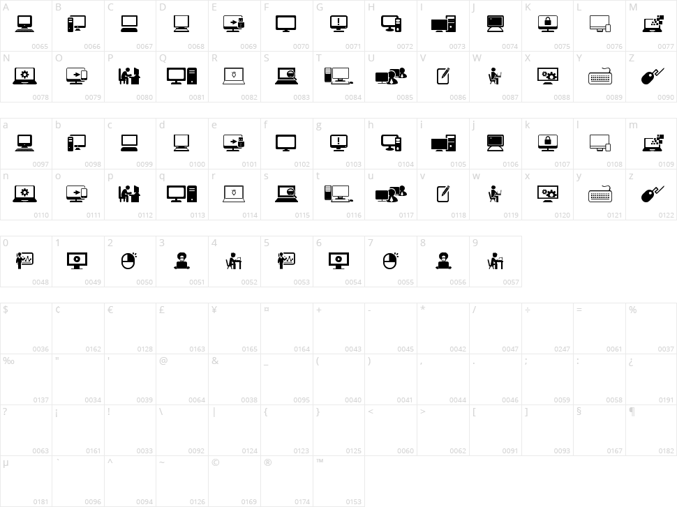 Computer icons Character Map