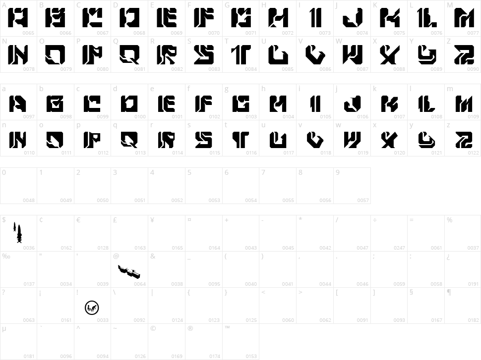 Cuez Ver4 Character Map