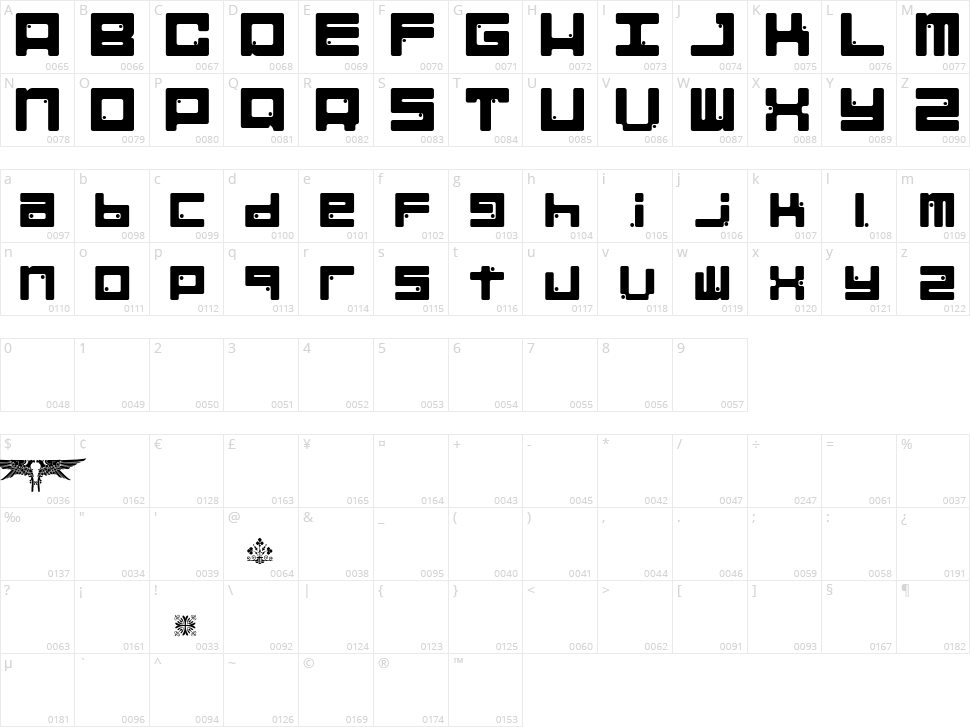 Cuez Ver5 Character Map