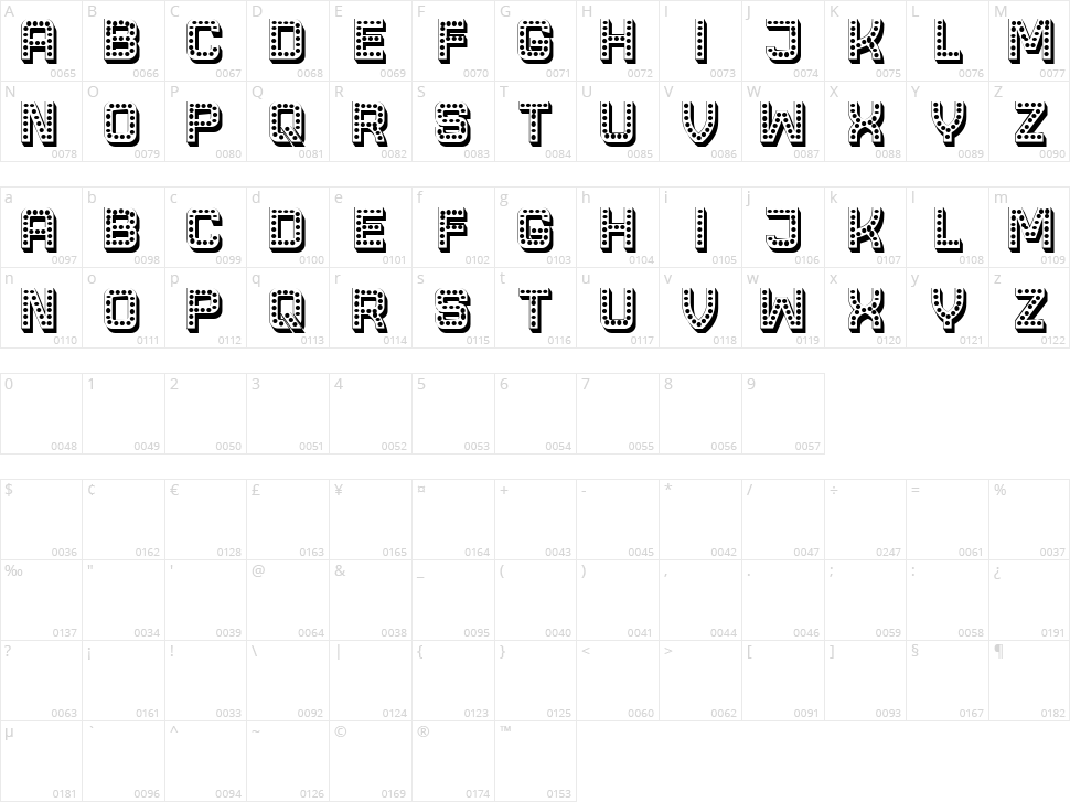 Disco Character Map