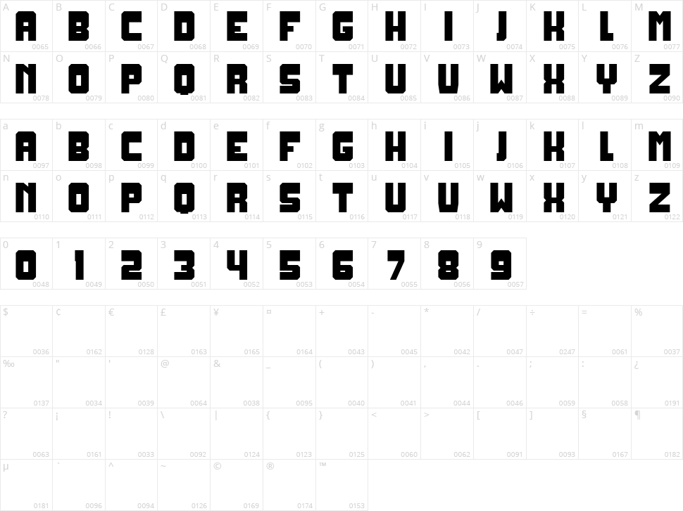 Files Character Map