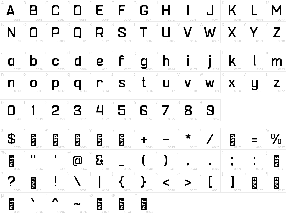 g Game TC Character Map