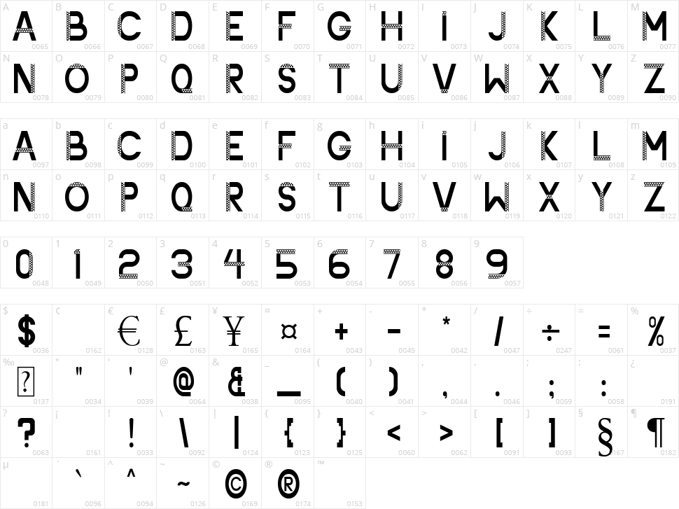 Heltavasha Character Map