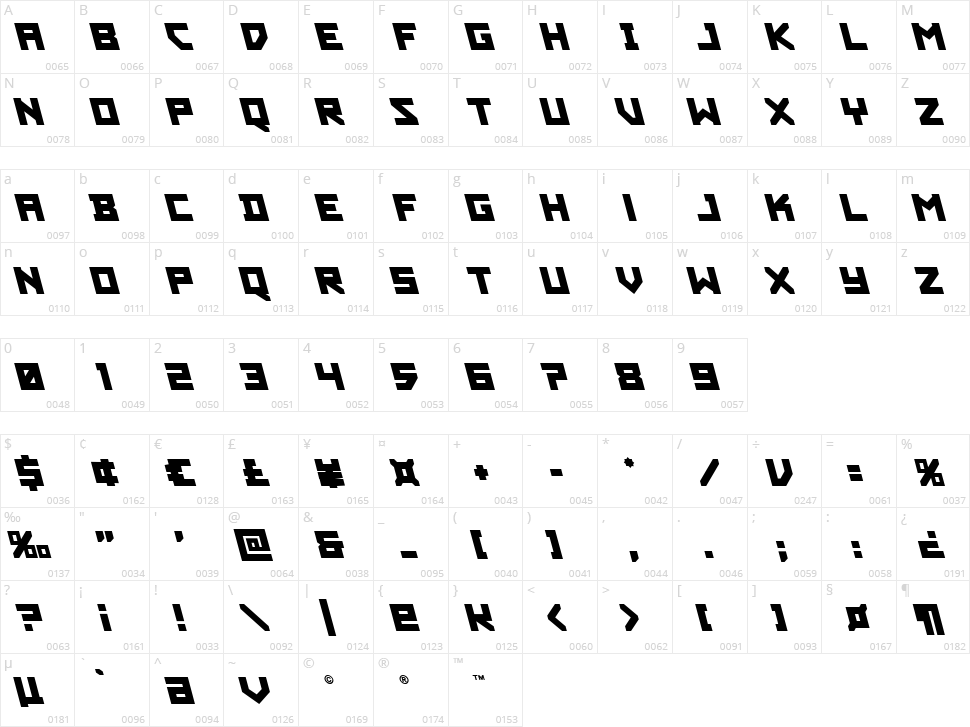 Hibernal Sentry Character Map