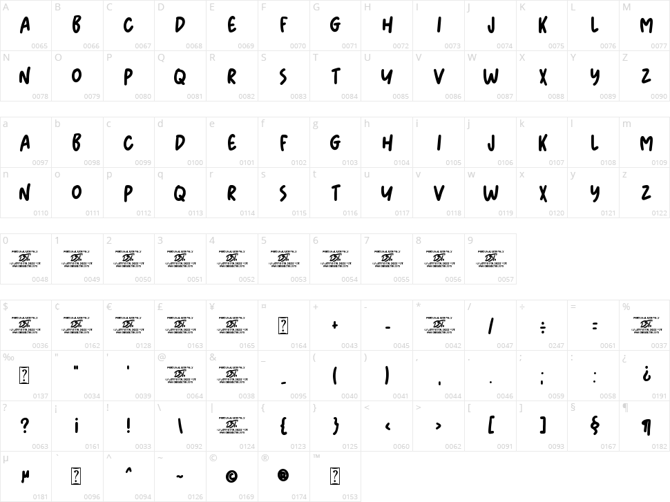 Hipster Hatch Character Map