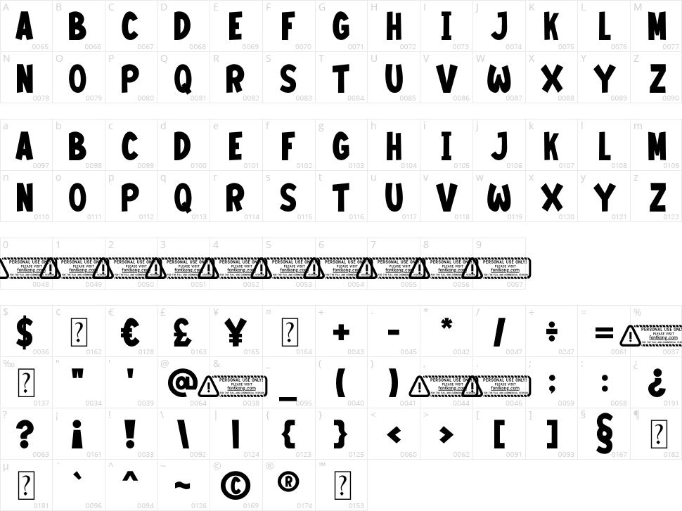 Kids Swing Character Map