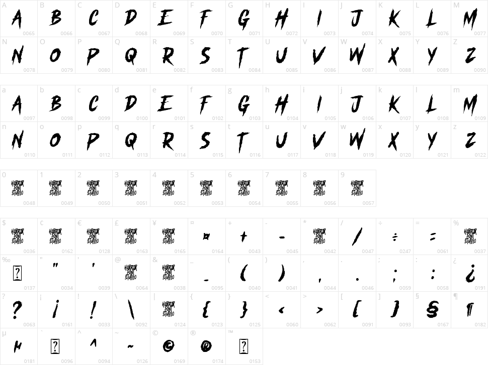 Monster Chiller Character Map