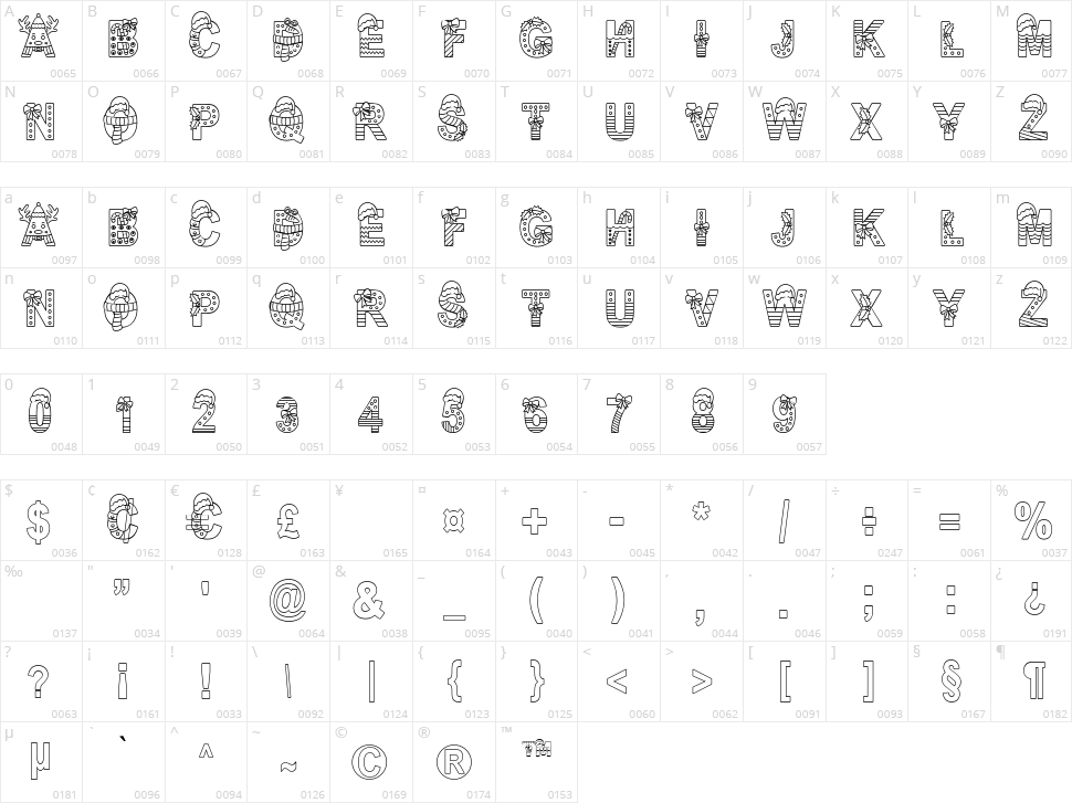 New Born Christmas Character Map