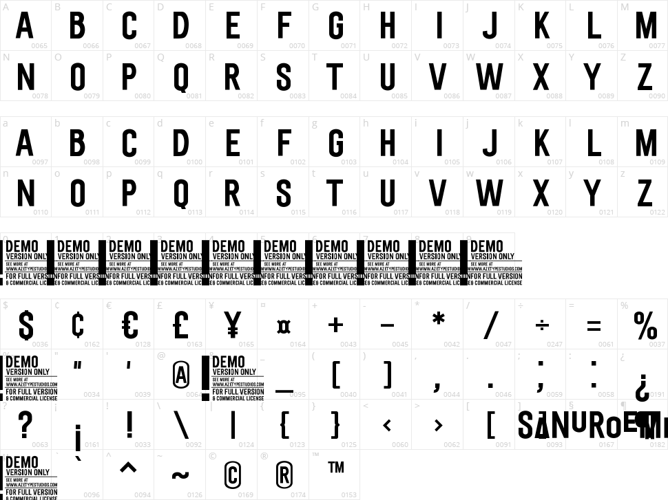 Sanuroemi Character Map