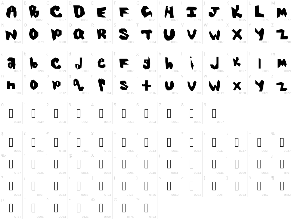 Spooky Boo Character Map