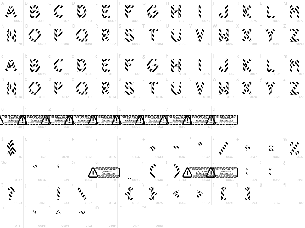 Stick Christmas Character Map
