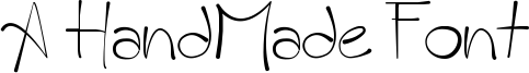 A HandMade Font Font