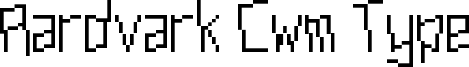 Aardvark Cwm Type Font