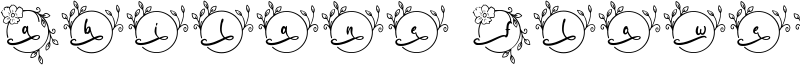 Abilane Flower Monogram Font