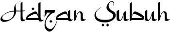 Adzan Subuh Font