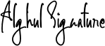 Alghul Signature Font