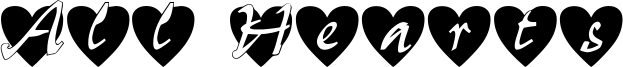 All Hearts Font