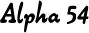 Alpha 54 Font