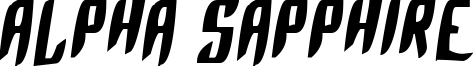 Alpha Sapphire Font