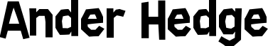 Ander Hedge Font