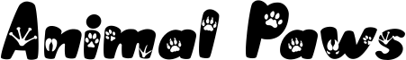 Animal Paws Font