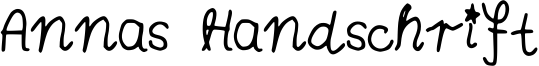 Annas Handschrift Font