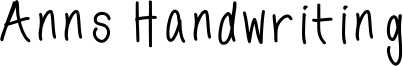 Anns Handwriting Font
