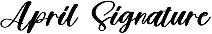 April Signature Font