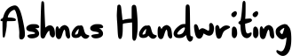 Ashnas Handwriting Font