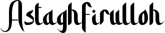 Astaghfirulloh Font