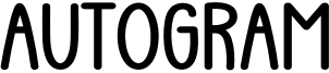 Autogram Font