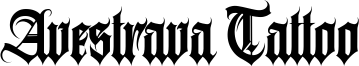 Avestrava Tattoo Font