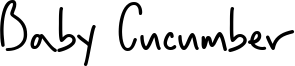 Baby Cucumber Font