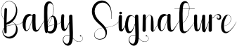 Baby Signature Font