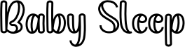 Baby Sleep Font