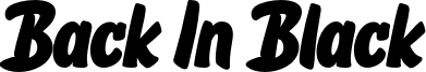 Back In Black Font