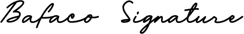 Bafaco Signature Font