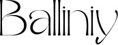 Balliniy Font