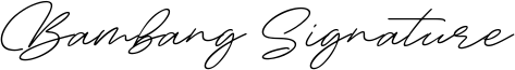 Bambang Signature Font