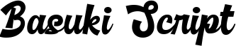 Basuki Script Font