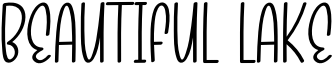 Beautiful Lake Font