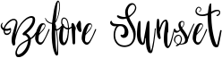 Before Sunset Font
