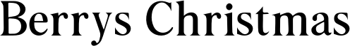 Berrys Christmas Font