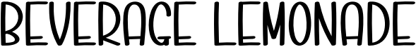 Beverage Lemonade Font