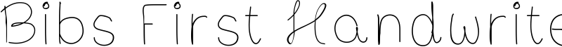 Bibs First Handwrite Font