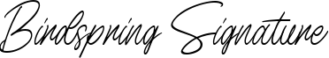 Birdspring Signature Font