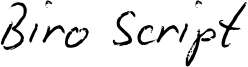 Biro Script Font
