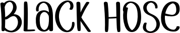Black Hose Font