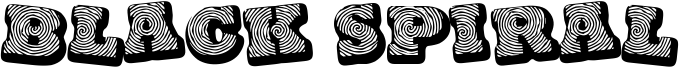 Black spiral Font